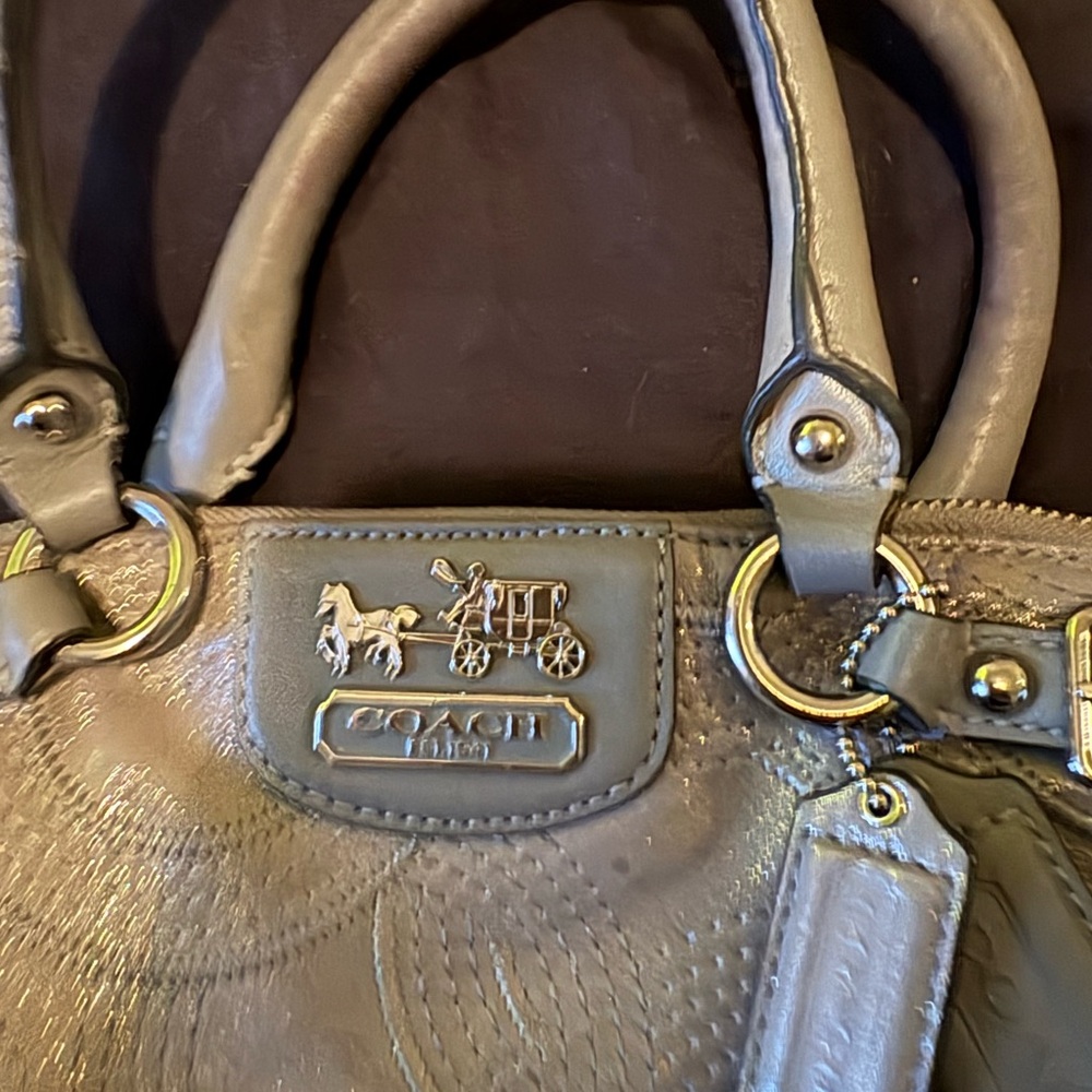 Coach Taupe Leather Satchel